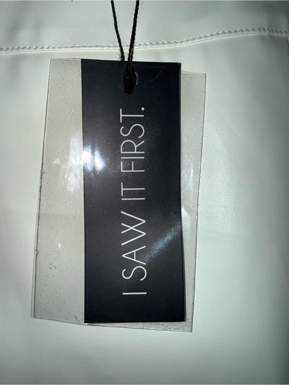 White Faux Leather Midi Pencil Skirt - Picture 5 of 5